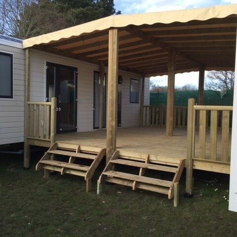 Terrasse mobil-home sur mesure
