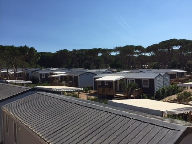 mobil-home dans les pins